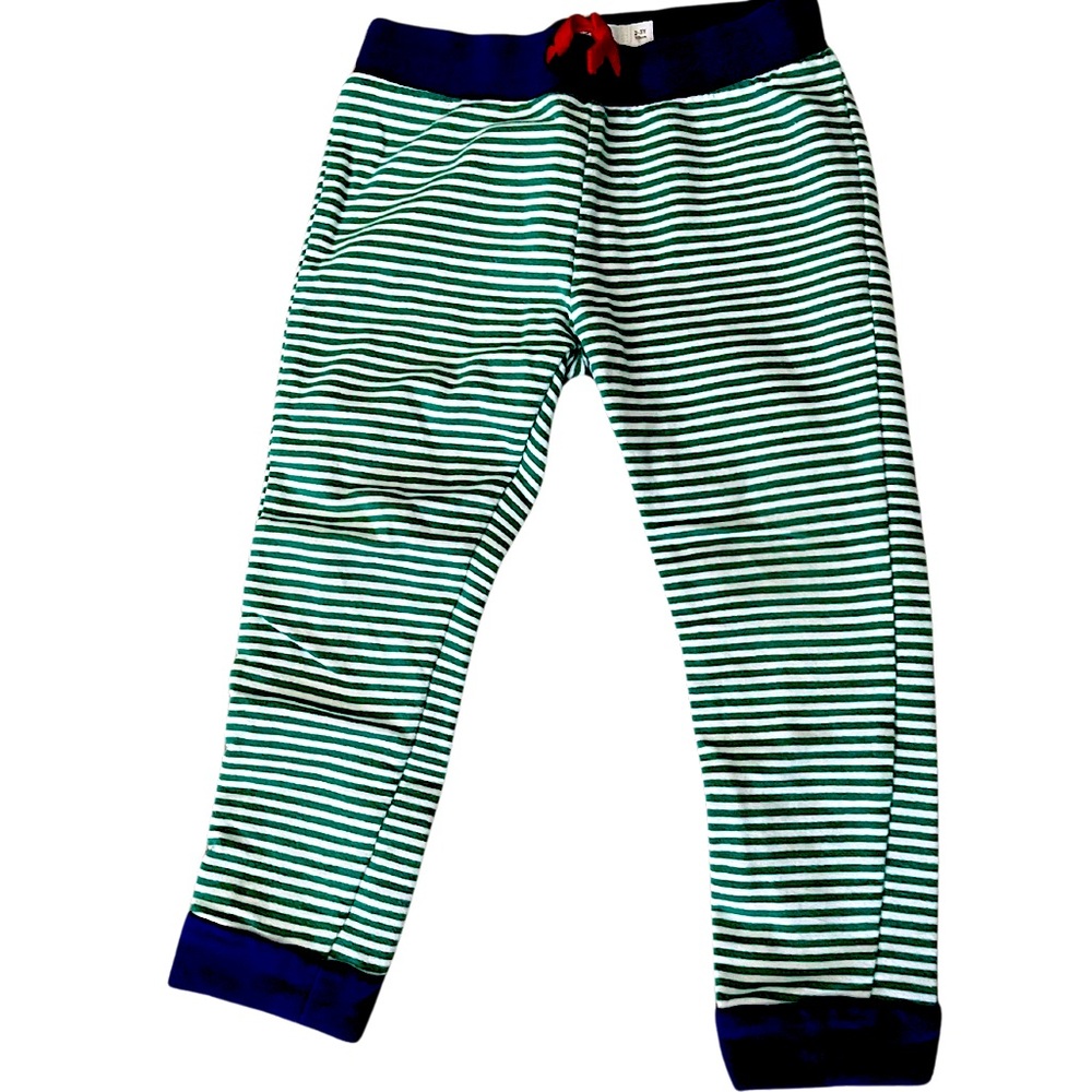 Mini Boden Green and Blue stripped pants size 2-3 yrs